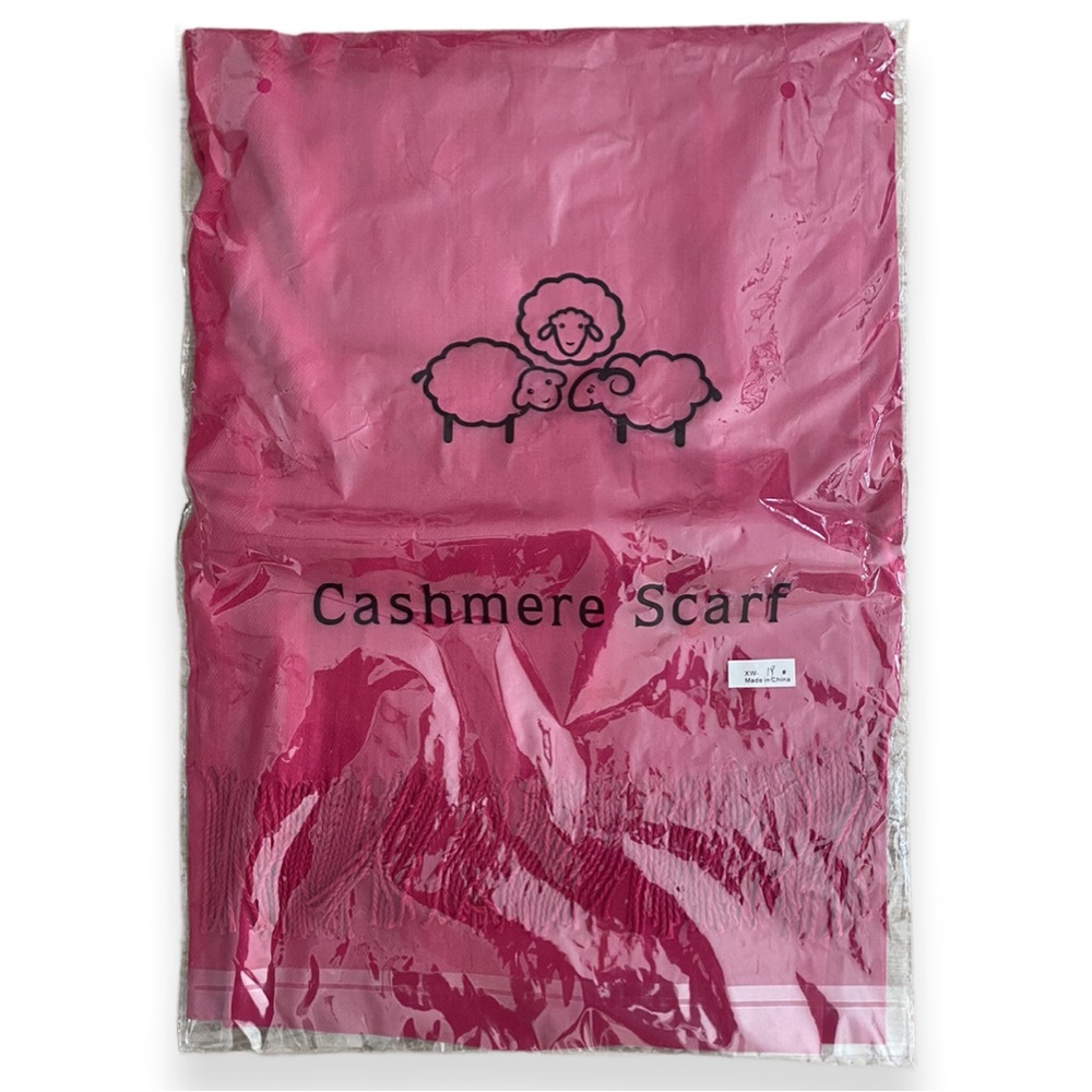 NEW in Package! Raspberry Cashmere Blend Scarf/Wrap!27.5”x69”